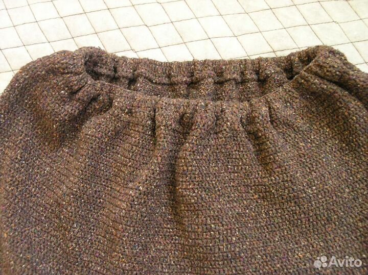 Юбка вязаная с оборкой