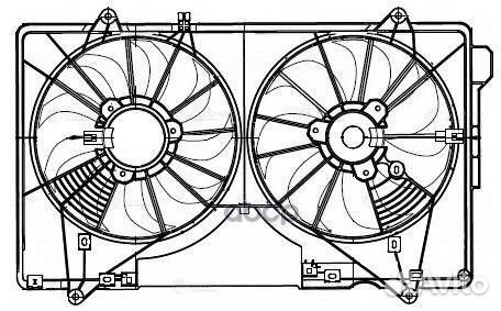 Вентилятор радиатора (2 шт.) с кожухом mazda CX
