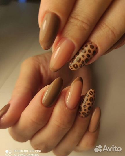 Маникюр гель лак наращивание