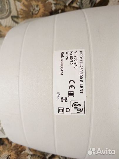 Канальный вентилятор Soler Palau TD-250/100 Silent