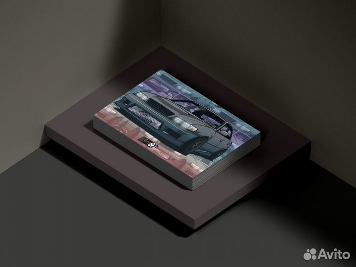 Плакат постер Toyota chaser чайзер А2 и А3