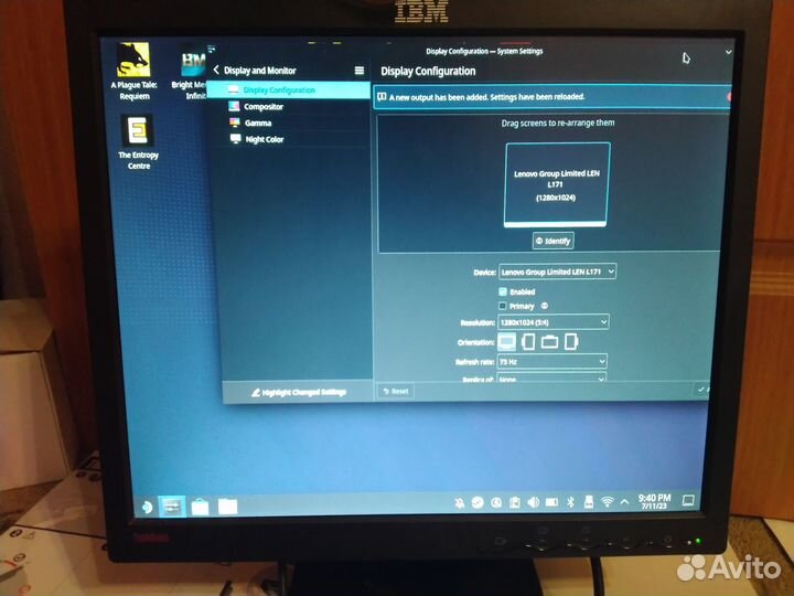 Продаю монитор IBM 9417-AB6