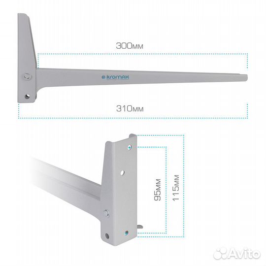 Настенный кронштейн для свч kromax micro-4 NEW sil