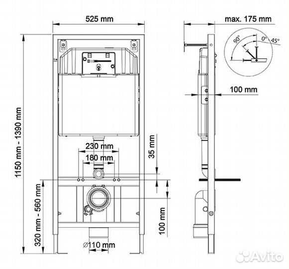 Комплект унитаза с инсталляцией Berges Wasserhaus