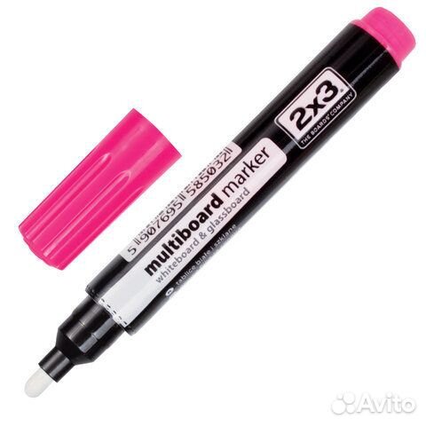 Маркеры для доски 2х3 (4шт) флуоресцентные