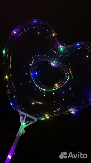 Шар сердце с подсветкой