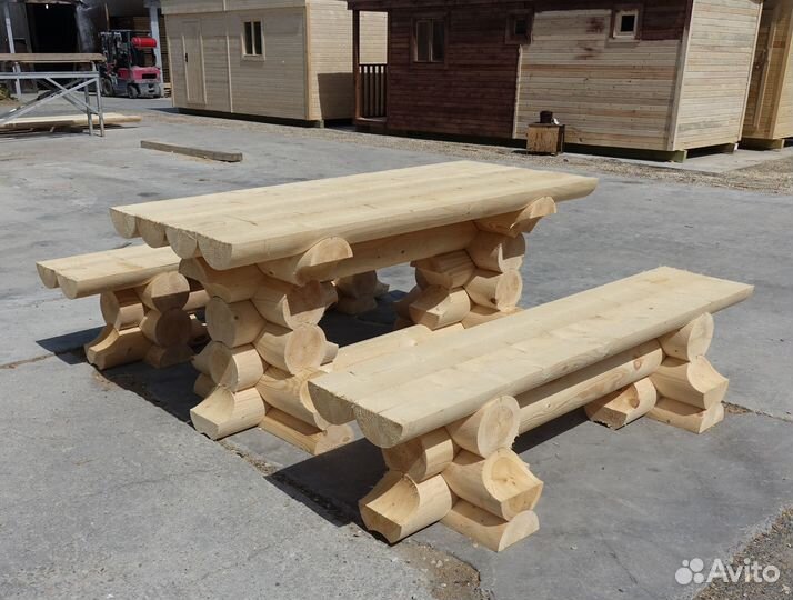 Сруб Дачной мебели из оцилиндрованного бревна