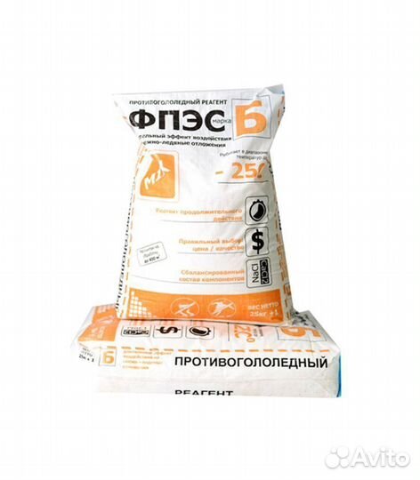 Реагент противогололедный марка Б -25 С 25 кг