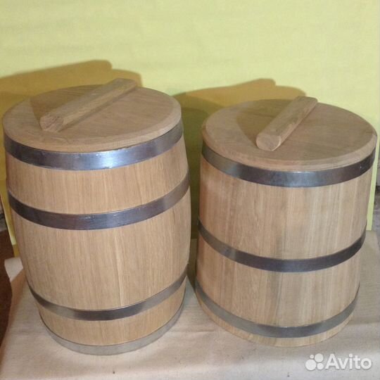 Дубовые бочки, кадки и кадушки