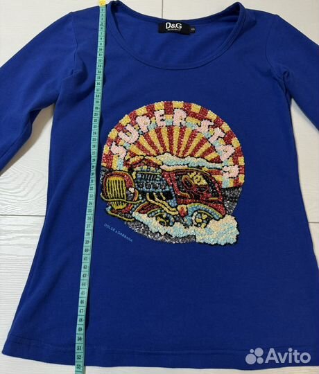 Dolce gabbana лонгслив синий