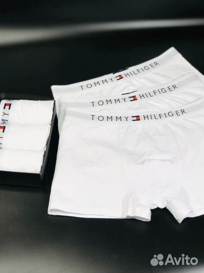 Трусы мужские tommy hilfiger белые хлопок арт.1001