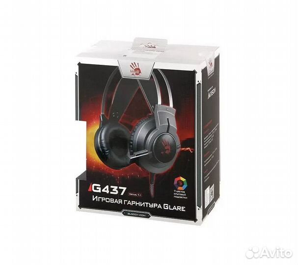 Компьютерная гарнитура A4Tech Bloody G437, черный