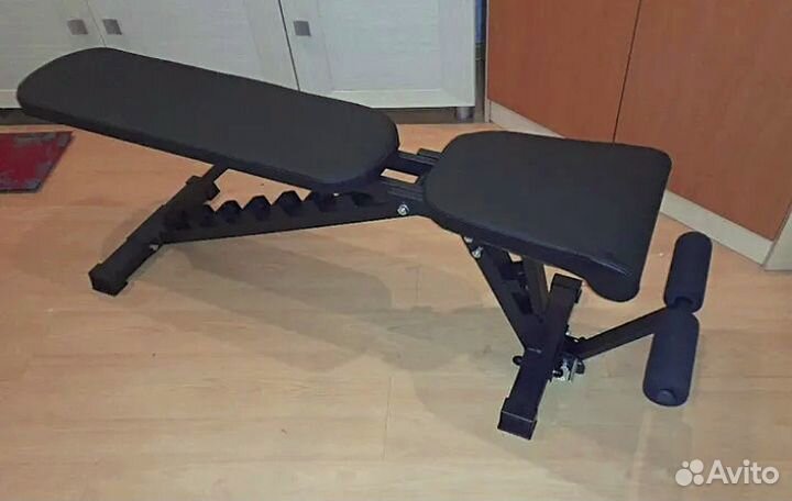 Скамья для жима силовая 350 кг с упором для пресса