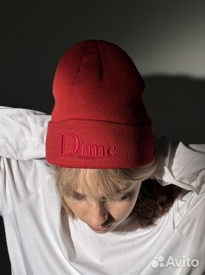 Шапка бини Dime Red Blue Classic 3D Logo Beanie