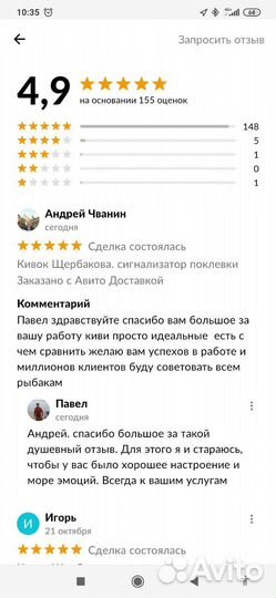 Кивок Щербакова. сигнализатор поклевки