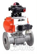 Кран шаровой DN.ru кшфпт 304.180 Ду15 Ру40 фланцевый, полнопроходной, 3-составной, нержавеющая сталь