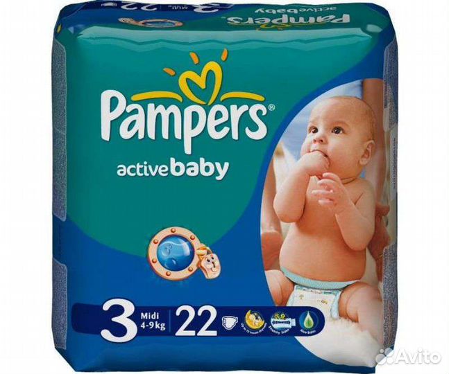 Подгузники Pampers 4 9-14 кг. 20 шт