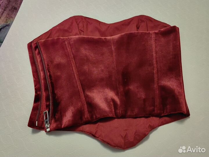 Корсет женский вечерний бордовый S размер (42)