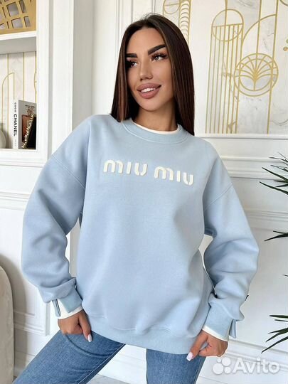 Нежный свитшот Miu Miu премиум