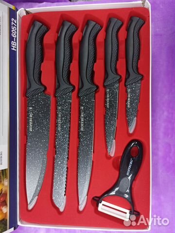 Набор ножей (пластиковая ручка), 6 предметов