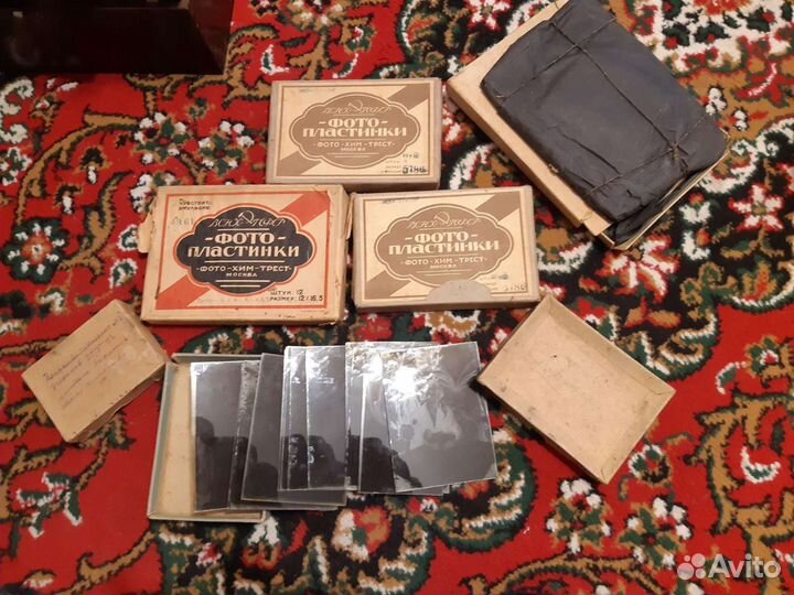 Старинные стеклянные негативы