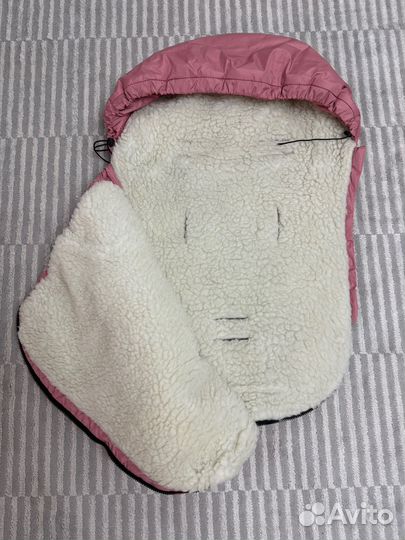 Зимний конверт в коляску на овчине amarobaby