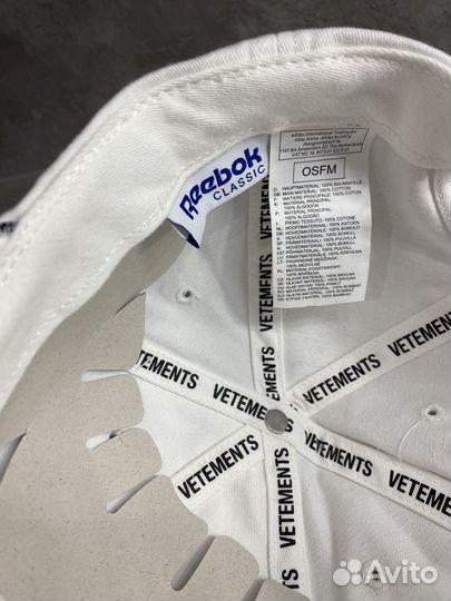 Кепка бейсболка Vetements x Reebok Anarhy Оригинал