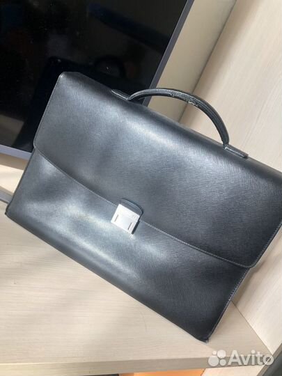 Мужской кожаный портфель Montblanc