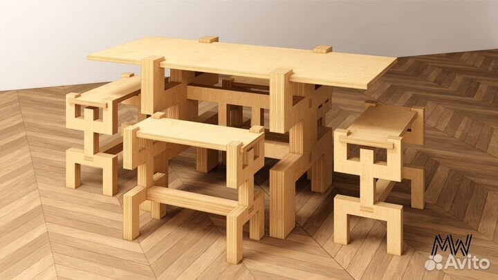 Стол и стулья комплект 