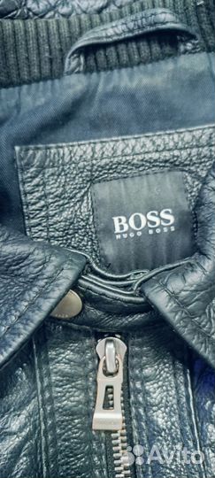 Кожаная куртка мужская hugo boss