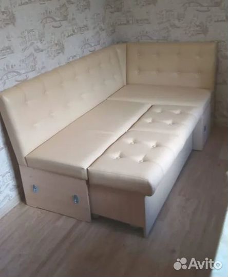 Скамья угловая Верона Дуб молочный/Шампань