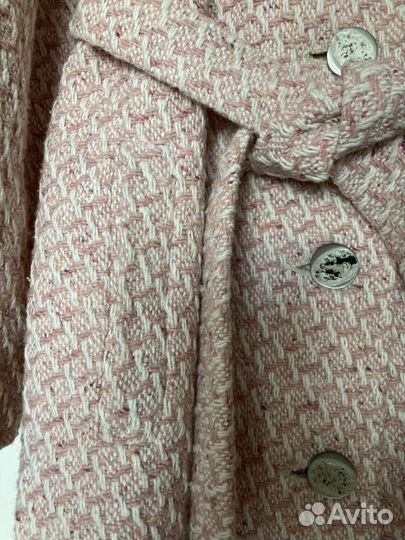 Пальто женское демисезонное 48-50 розовое ткань