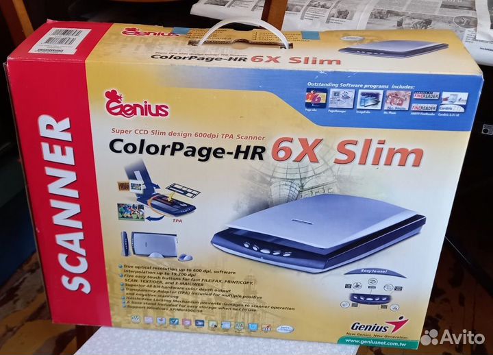 Сканер планшетный Genius ColorPage-HR 6x Slim