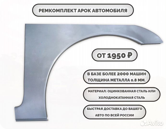 Ремонтные арки (ремкомплект) на автомобиль