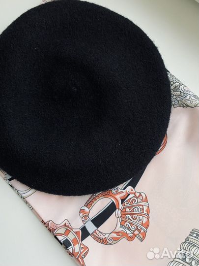 Берет шерсть100%,платок шелк Hermes