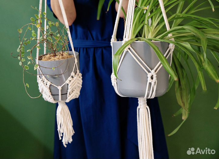 Подвес для цветов, кашпо макраме