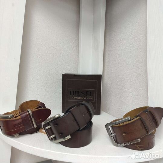 Мужской кожаный ремень diesel
