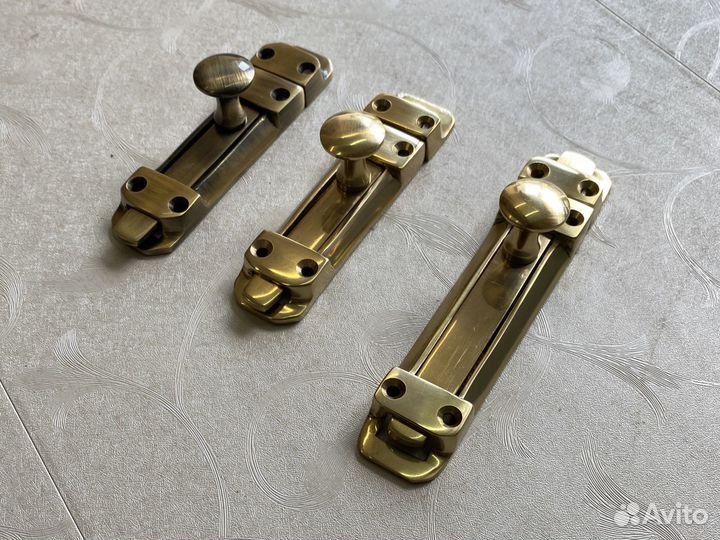 Задвижка в историческом стиле 100мм Латунь