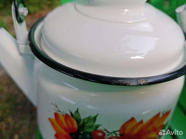 Чайник эмалированный новый