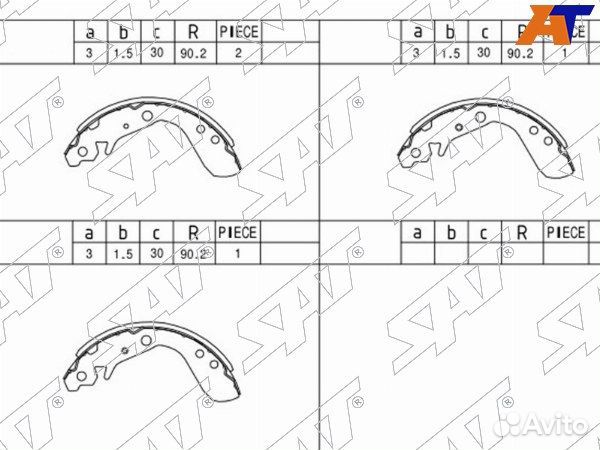 Колодки тормозные барабаные honda FIT aria