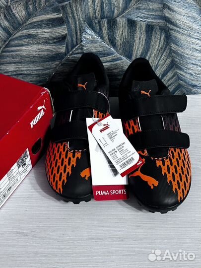 Бутсы сороконожки puma на липучке