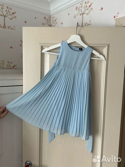 Детское голубое платье