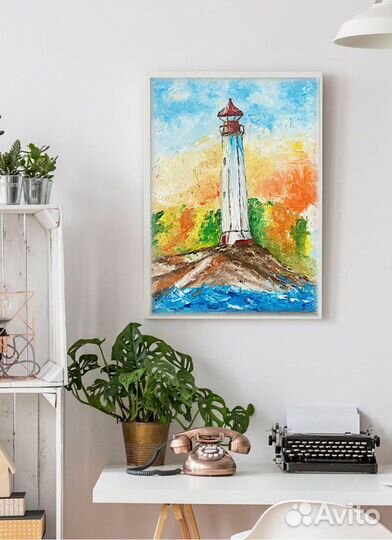 Маяк. Картина маслом