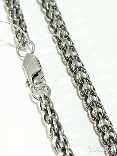 Серебряная цепочка Черепашка из серебра 925 пробы, полновесная, замок карабин, длина 45 см, вес 22,6