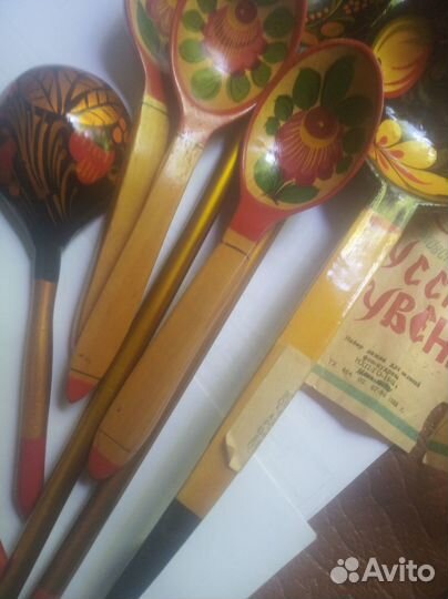 Деревянные ложки хохлома новые