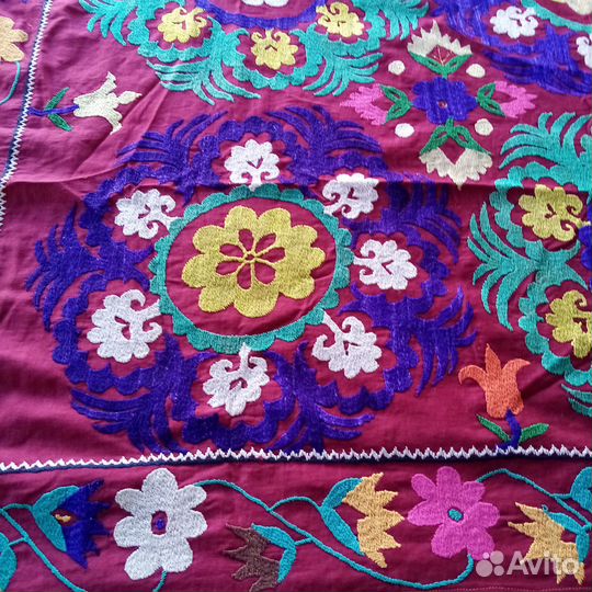 Узбекское винтажное сюзане. Покрывало, панно