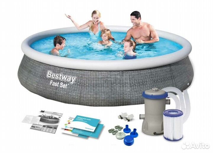 Бассейн Bestway Fast Set 57376 396х84 см 7340 л