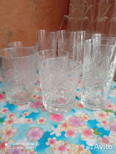 Хрустальные стаканы и стопки. 90-е гг