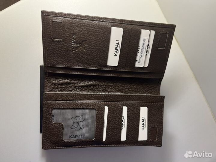 Кожаный портмоне новый мужской