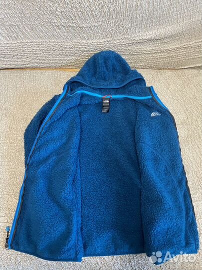 Куртка флис с капюшоном The North Face синяя, б/у